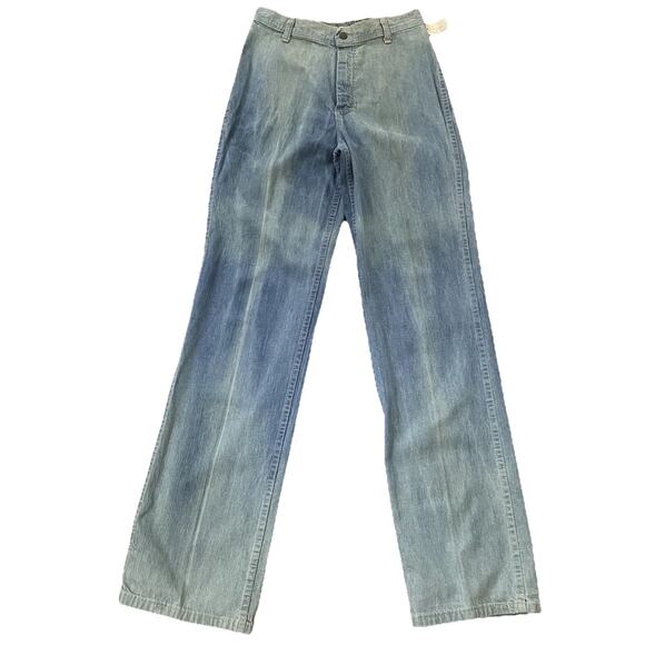 Vtg Deadstock 1970s Retro High Waist Wide Leg Jeans Women’s Size 12 - Picture 2 of 11